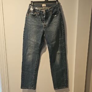 Levi's 501 Curve Jeans Studded Rhinestone Detail Straight Leg W28 L30